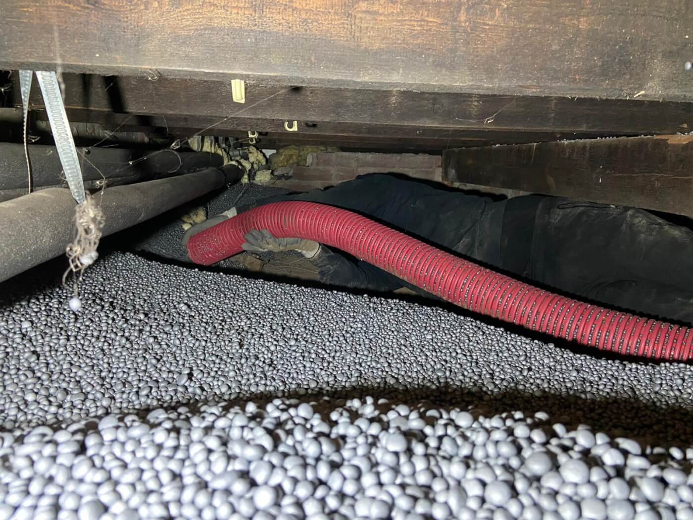 EPS parels verwijderen