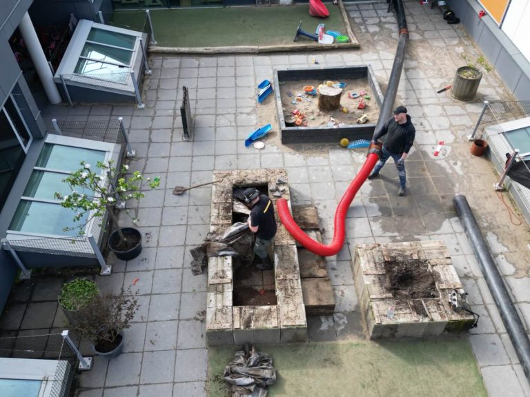 Zandzuigen op 70 meter afstand
