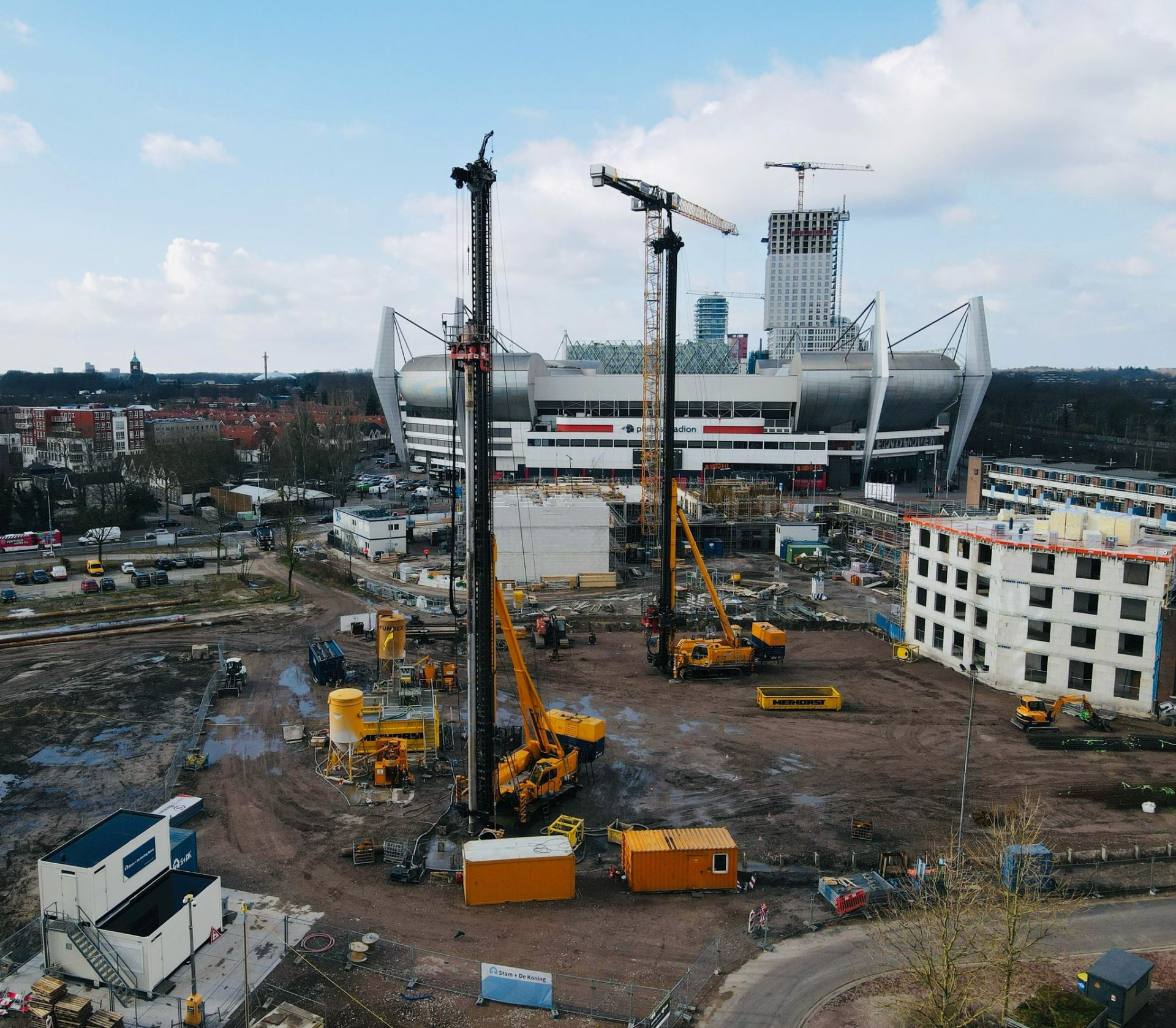 Groutspoeling recyclen bij de Victoriatoren in Eindhoven