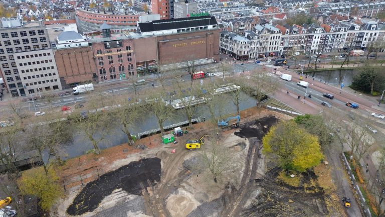 Boomwortels vrijmaken Weteringspark Amsterdam
