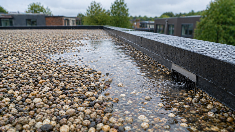 Helpt dakgrind bij de afvoer van regenwater?
